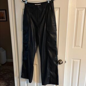 Hudson Jeans Black Leather Pants